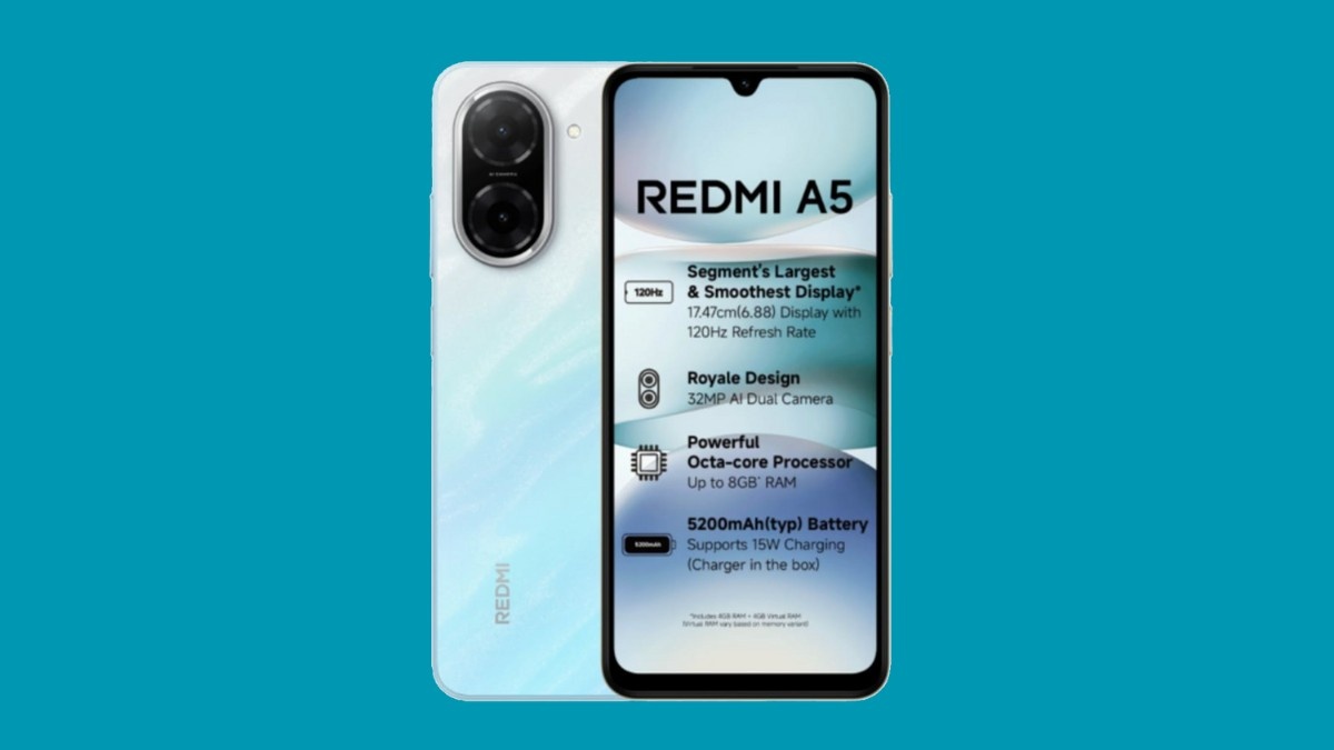 Redmi A5: ಸ್ಟೈಲಿಶ್ ಹಾಗೂ ಬಜೆಟ್-ಫ್ರೆಂಡ್‍ಲಿ ಸ್ಮಾರ್ಟ್‌ಫೋನ್