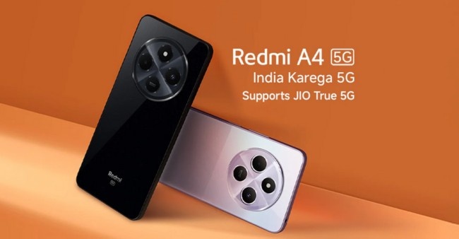 Xiaomi Redmi A4 5G: ಕೇವಲ ₹7,499ಕ್ಕೆ ದೊಡ್ಡ ಡಿಸ್ಪ್ಲೇ ಮತ್ತು ಶಕ್ತಿಯುತ ಬ್ಯಾಟರಿಯ 5G ಸ್ಮಾರ್ಟ್‌ಫೋನ್
